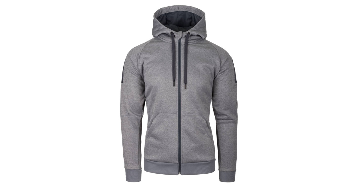 Urban Tactical Hoodie (FullZip)®, Grey Melange, L, Helikon