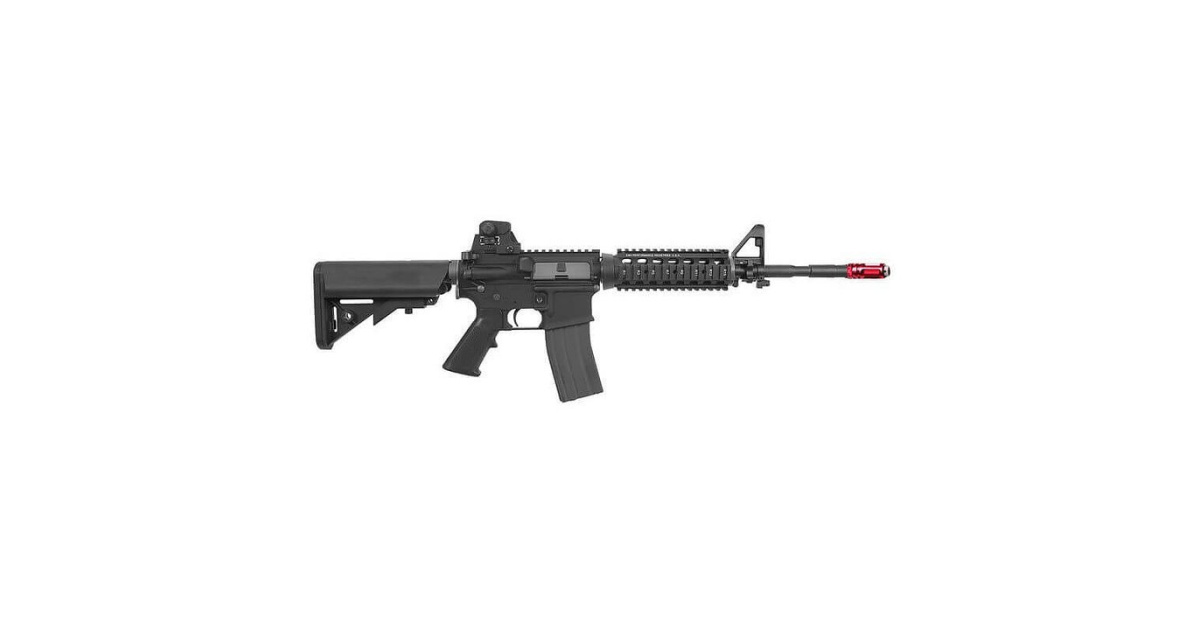 Training laser rifle, airsoft, AR 15 Red Laser, KWA LM4 RIS PTR GreenGas, Laser  Ammo