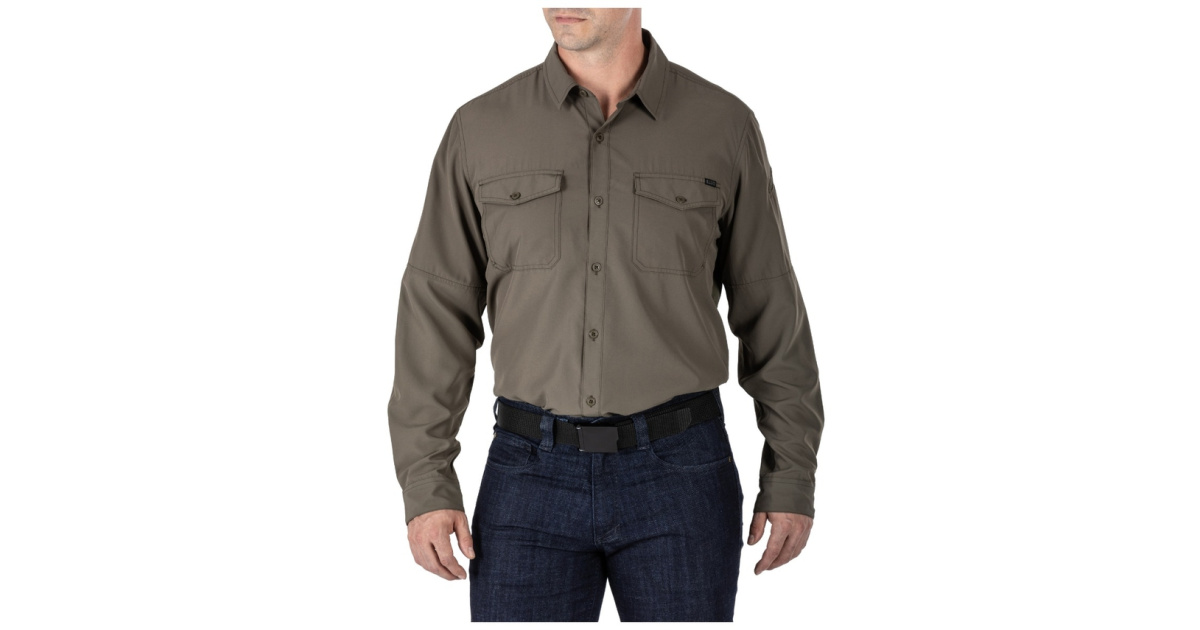 Marksman Long Sleeve Shirt UPF 50+, XL, Ranger green, 5.11