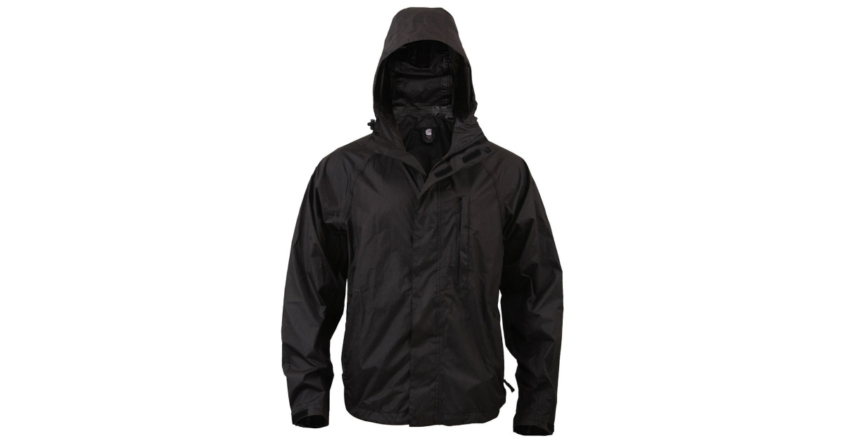 Rothco - Packable Black Rain Jacket