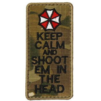 Applique "Keep Calm and shoot 'em in the head"