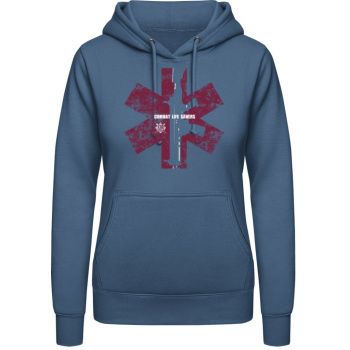 Women's hoodie CLS I. with AWDis hood, blue, Forces Design