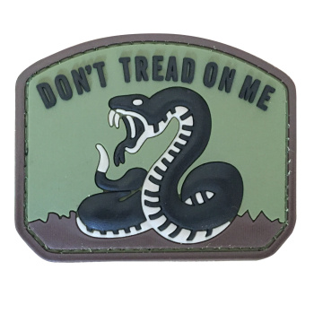 PVC nášivka - Don't Tread on Me, zelená