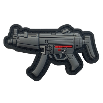 3D PVC velcro patch with MP5 weapon motif