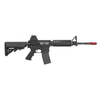 Training laser rifle, airsoft, AR 15 Red Laser, KWA LM4 RIS PTR GreenGas, Laser Ammo