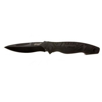 Walther TFK knife black, smooth blade