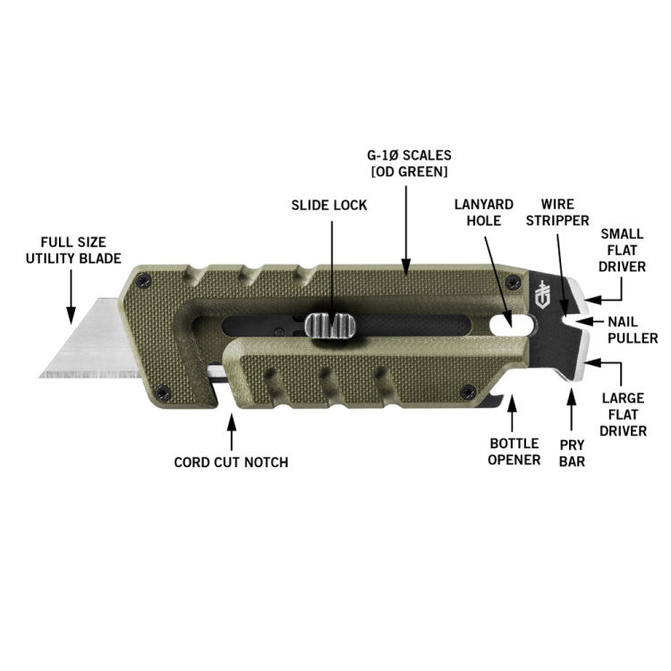 Prybrid Utility Clip, Gerber