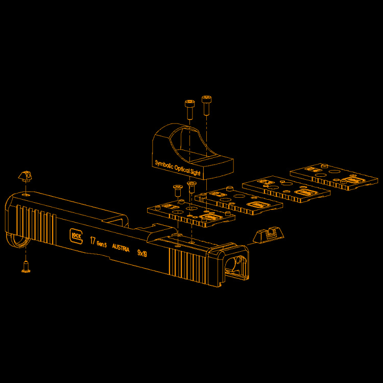 Red Dot Sight Adapter MOS, Glock