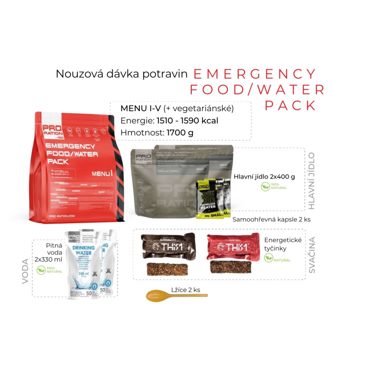 MRE Emergency Pack, Pro Ration by Adventure Menu