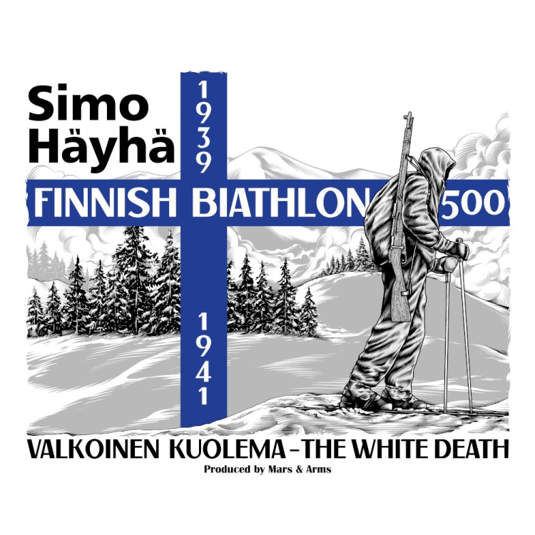 SIMO HÄYHÄ - THE WHITE DEATH Army T-shirt, Mars &amp; Arms
