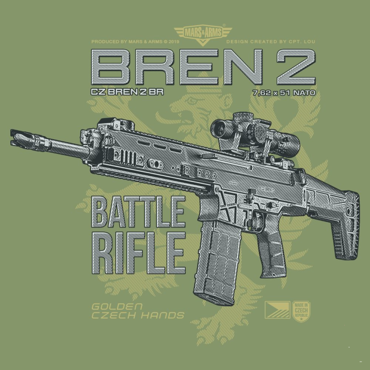 BREN 2 Army T-shirt, Mars &amp; Arms