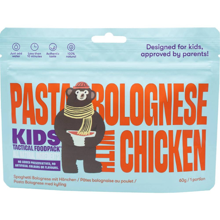 KIDS Pasta Bolognese with Chicken, Tactical Foodpack