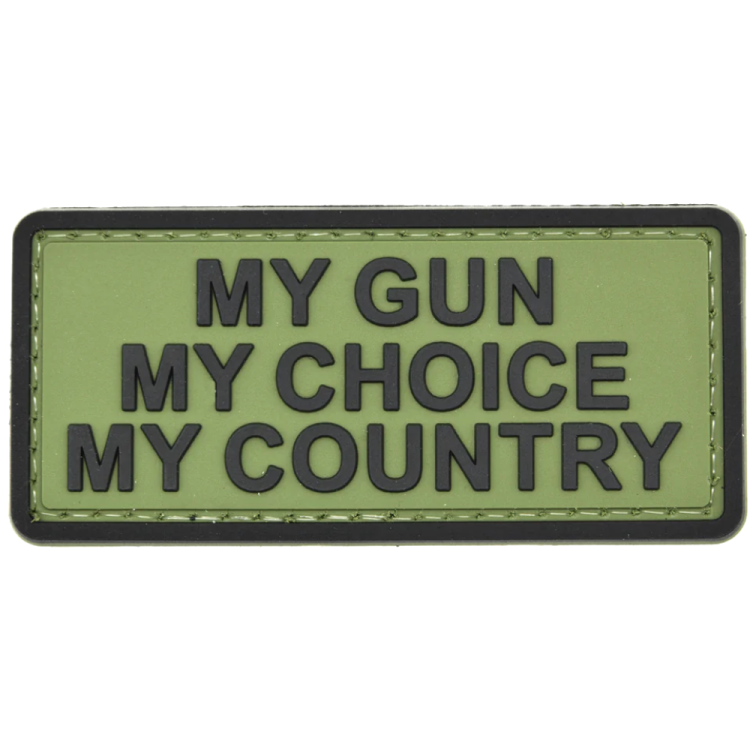 PVC patch My Gun, My Choice, My Country, Green