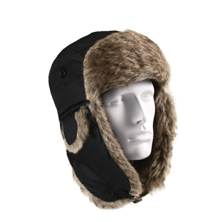 Fur Flyer&#039;s Hat, Black, Rothco