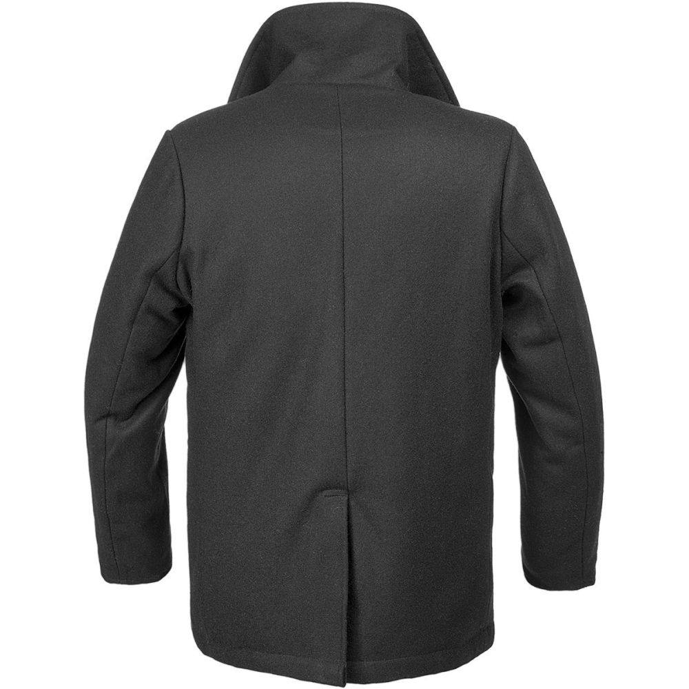 brandit pea coat black