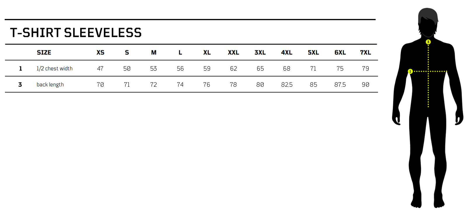 Size chart - tank top